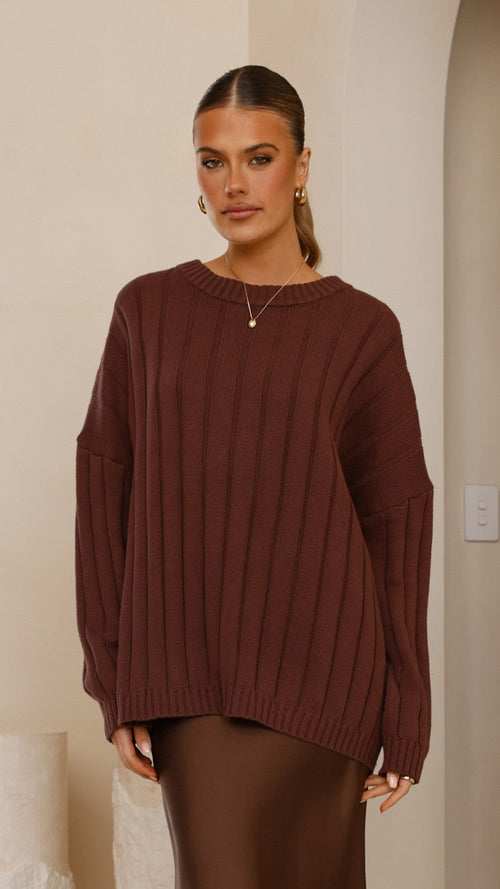 Naiva Oversized Knit - Brown