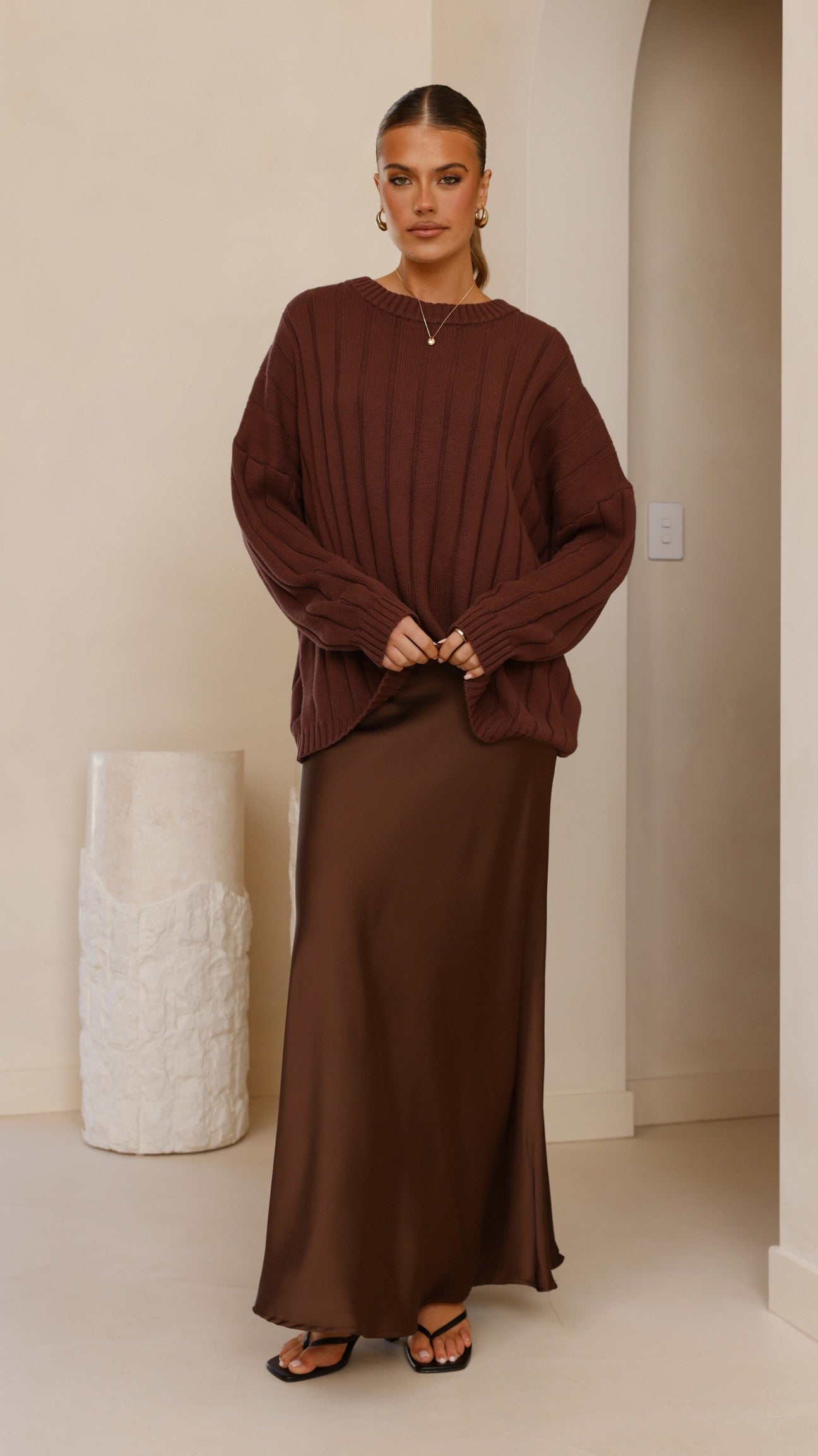 Naiva Oversized Knit - Brown