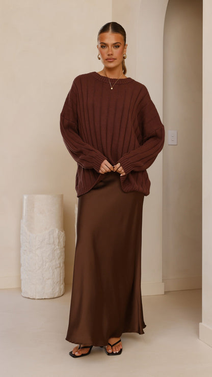 Naiva Oversized Knit - Brown