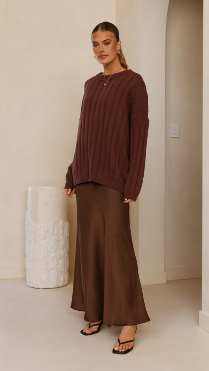 Naiva Oversized Knit - Brown