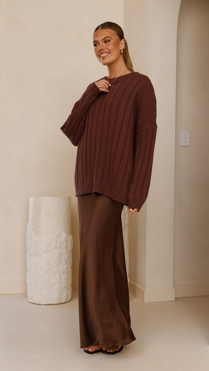 Naiva Oversized Knit - Brown