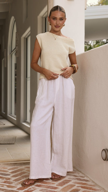 Robin Off Shoulder Top - Butter