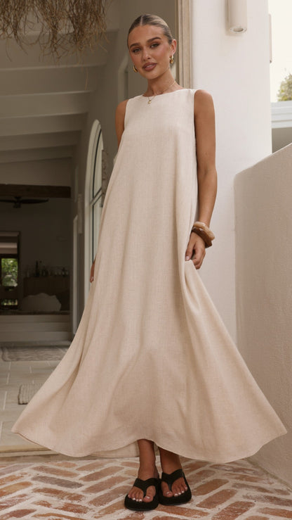 Mylah Maxi Dress - Natural