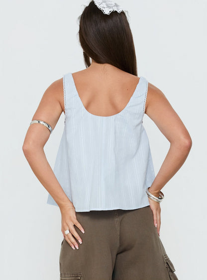 Antiquity Babydoll Top Blue