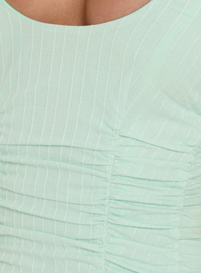 Silver Springs Halter Ruched Mini Dress Jelly Mint