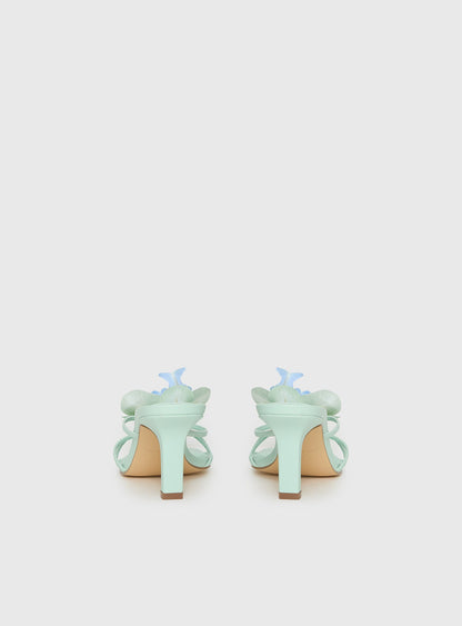 Azira Flower Detail Heels Blue
