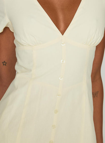 Loveliness Romper Lemon
