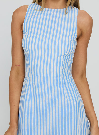 Yumiko Romper Blue Stripe