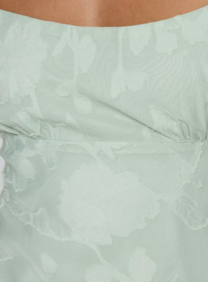 Avienna Maxi Dress Sage Burnout