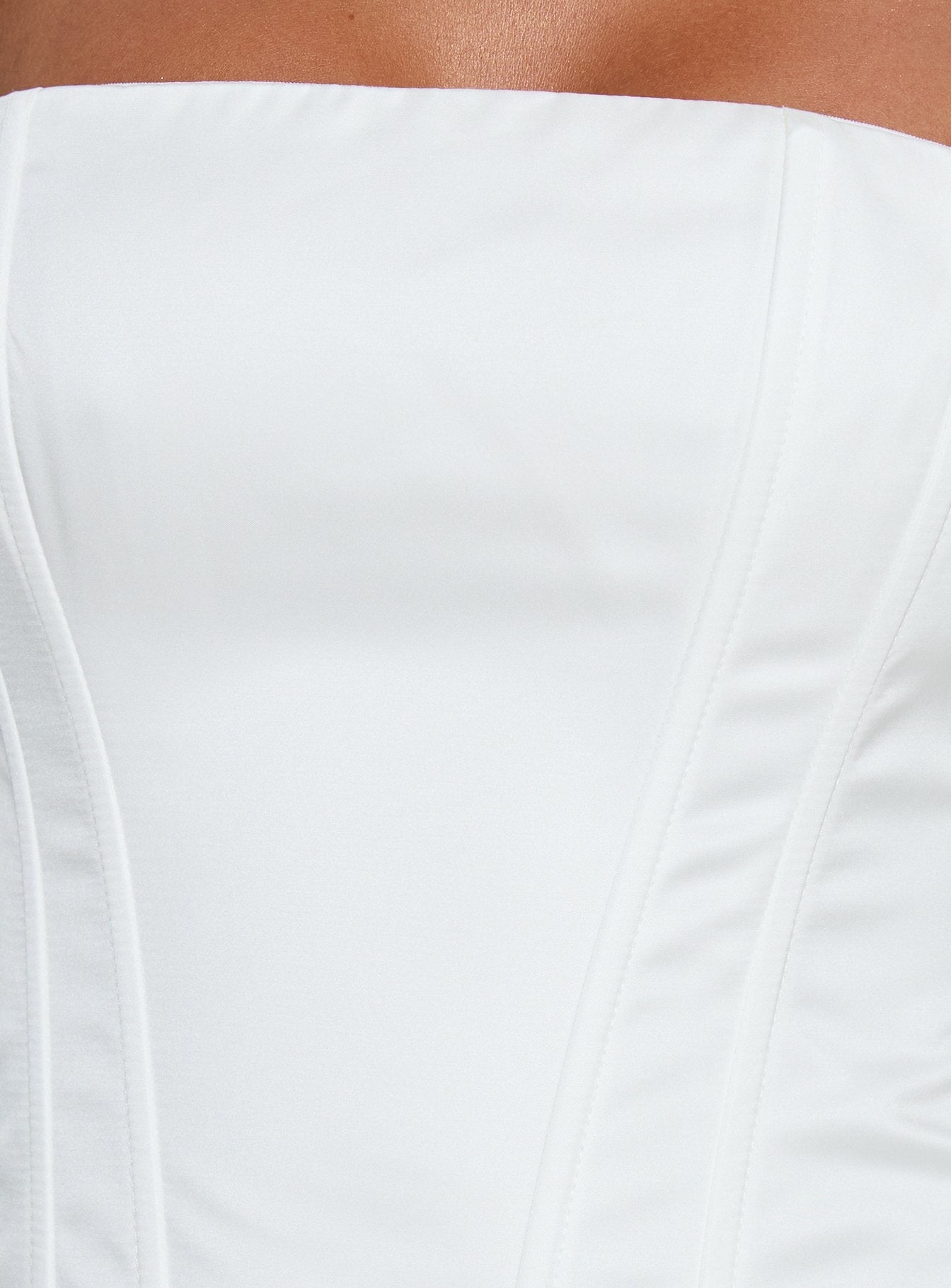 Joslyne Off Shoulder Corset Mini Dress White
