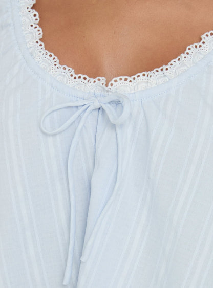 Antiquity Babydoll Top Blue