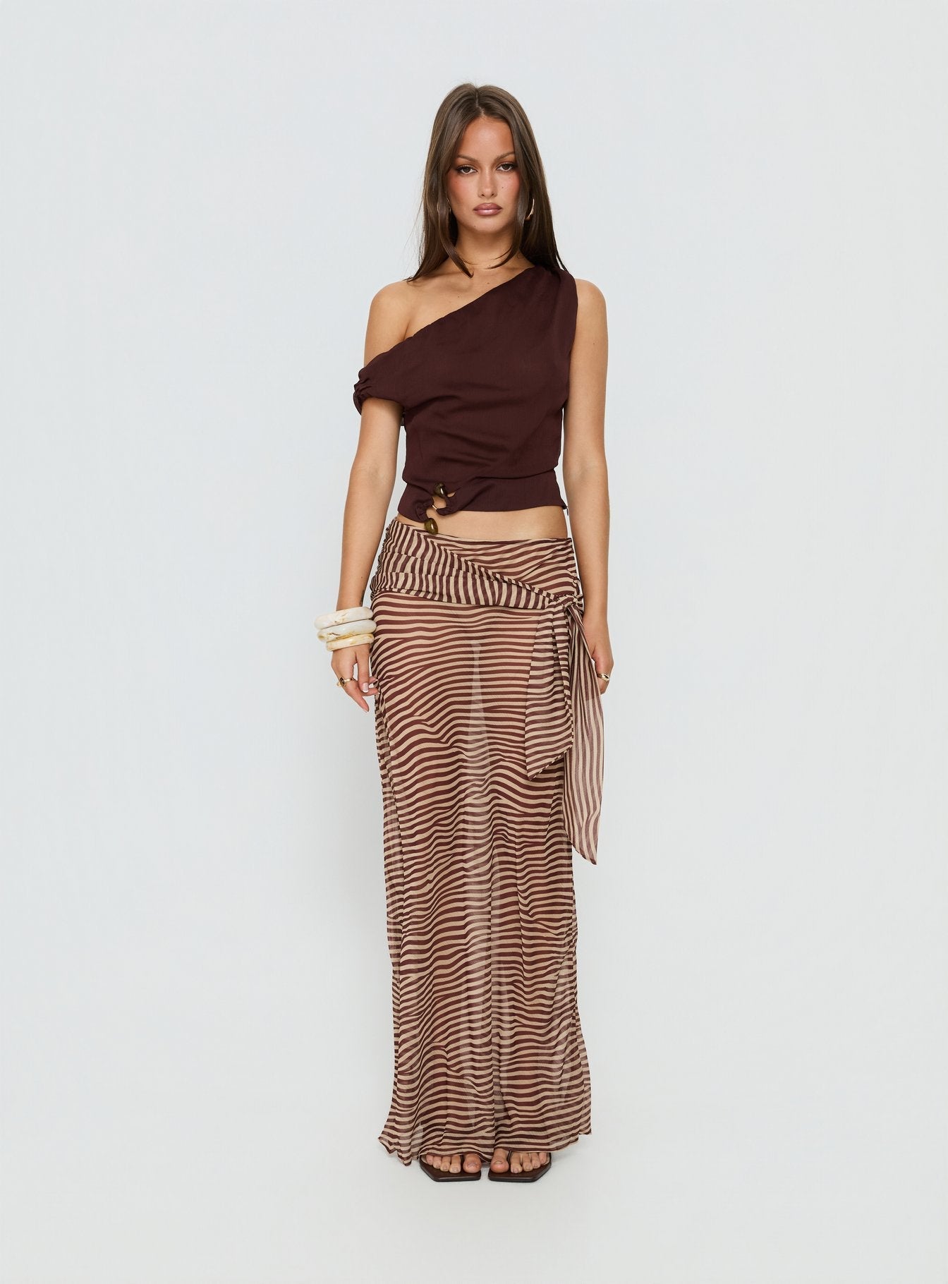 Acasie Asymmetrical Top Brown