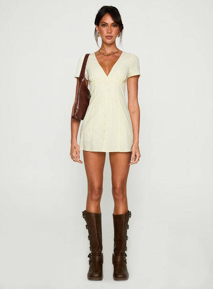 Loveliness Romper Lemon