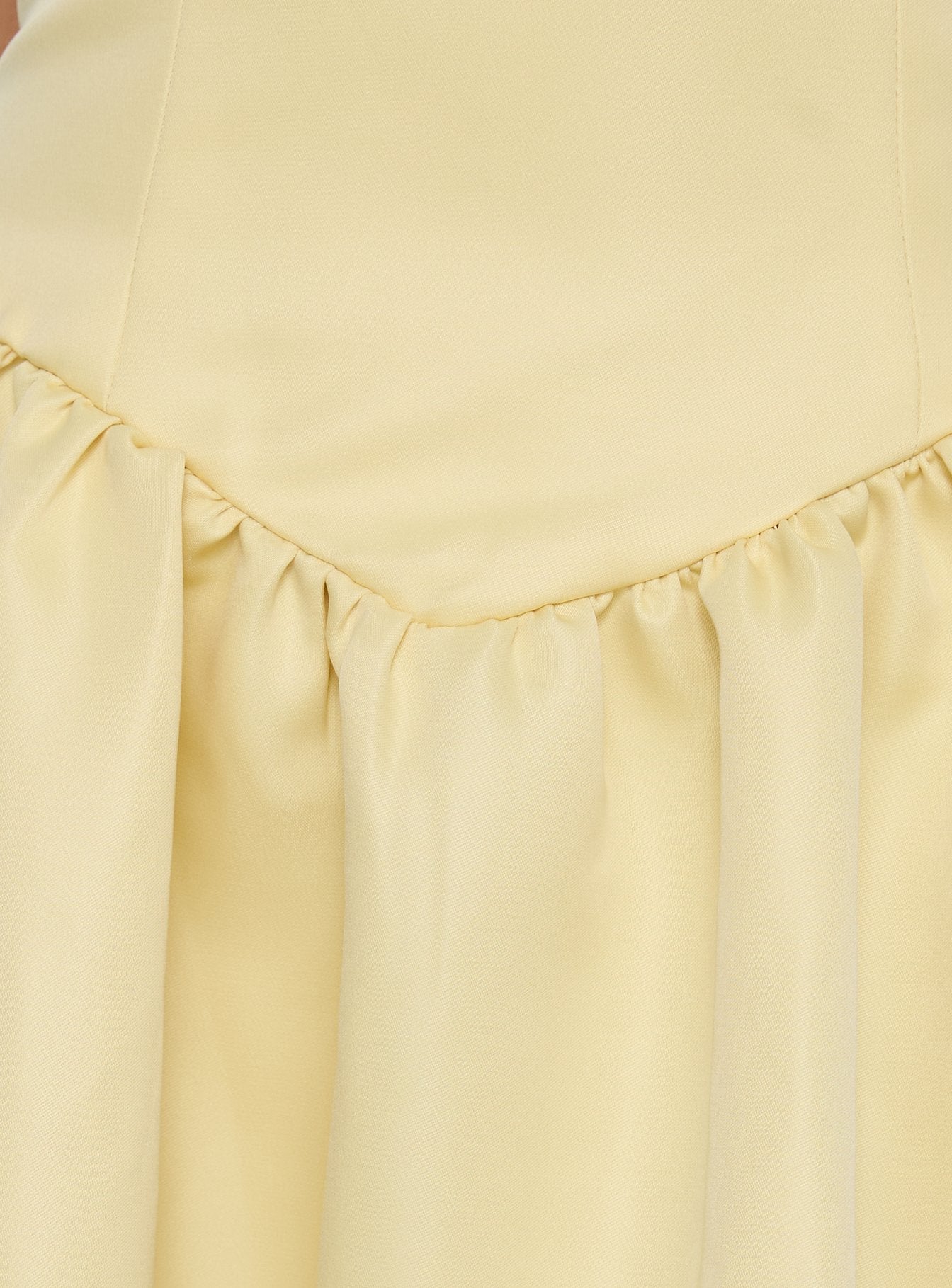 Soft Bloom Drop Waist Strapless Maxi Dress Yellow