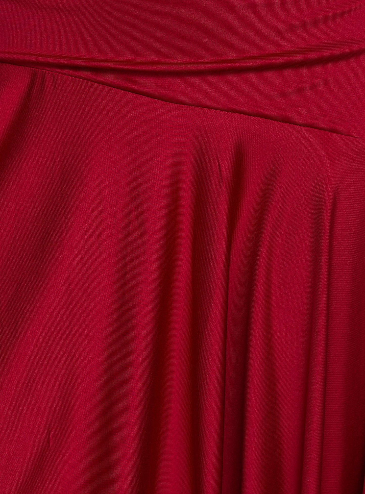Emara Halter Asymmetrical Midi Dress Red