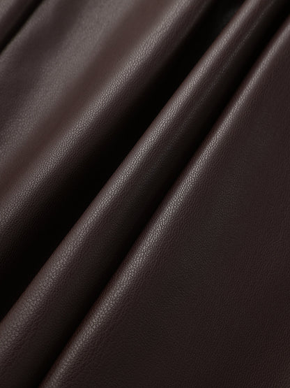 Faux Leather Wide-Leg Pants