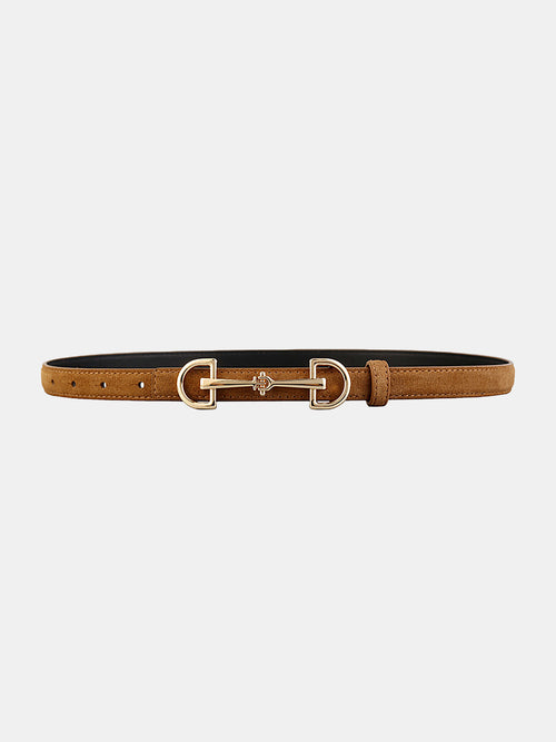Horsebit Buckle Leather Belt