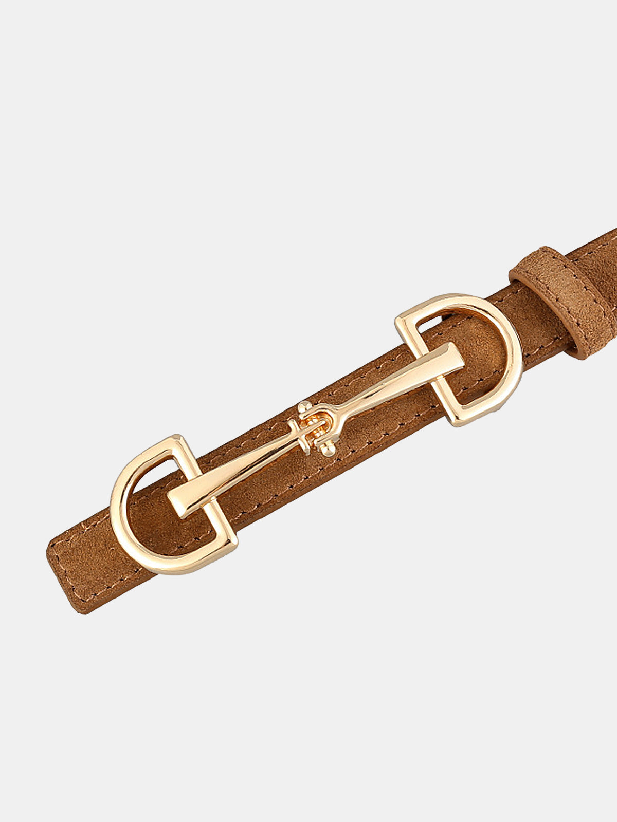 Horsebit Buckle Leather Belt