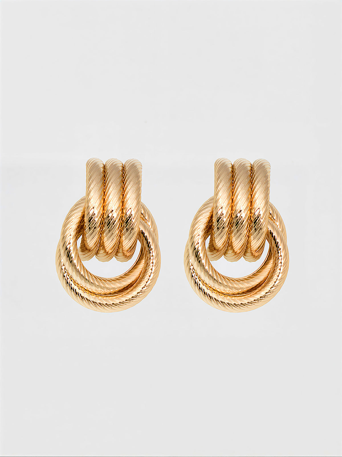 Twisted Rope Knot Hoop Earrings