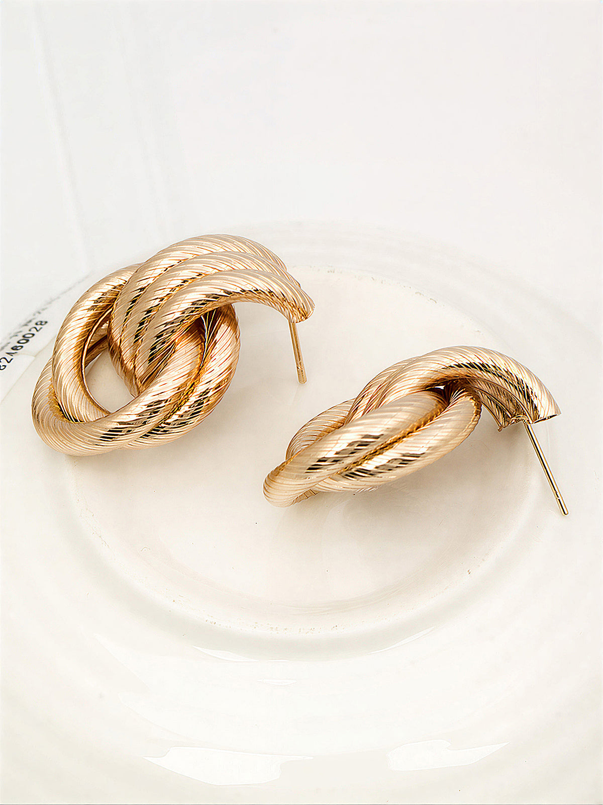 Twisted Rope Knot Hoop Earrings