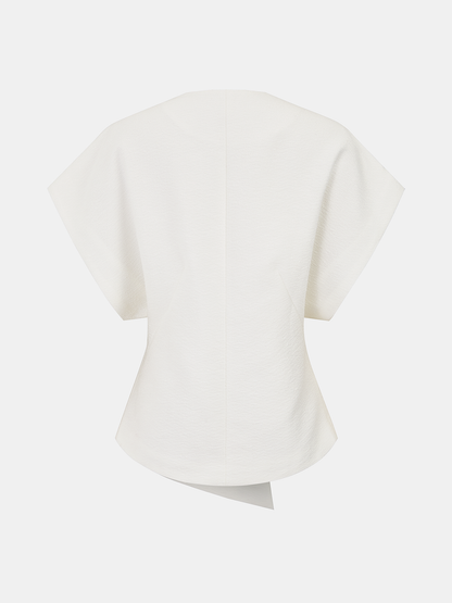Jeweled Short Sleeve V-Neck Top