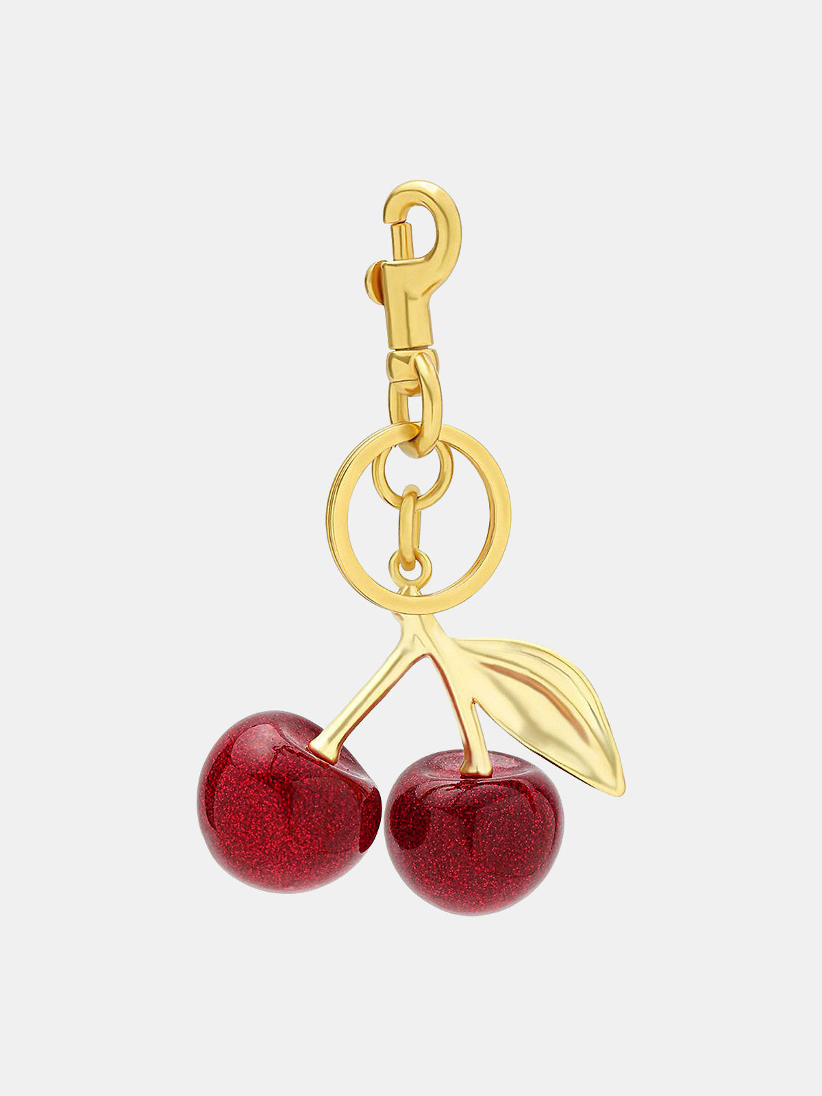 Double Cherry Gold-Tone Charm