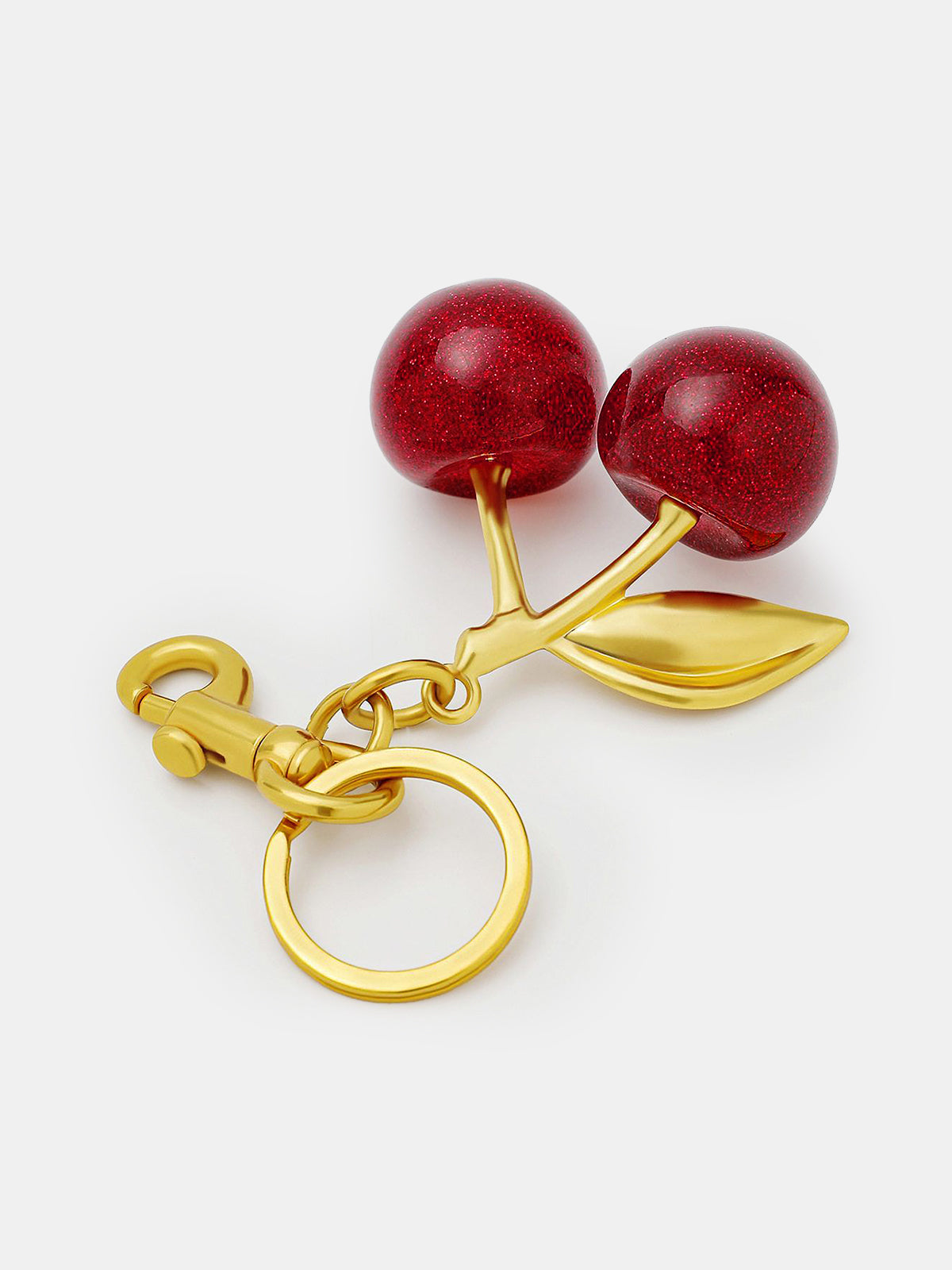 Double Cherry Gold-Tone Charm