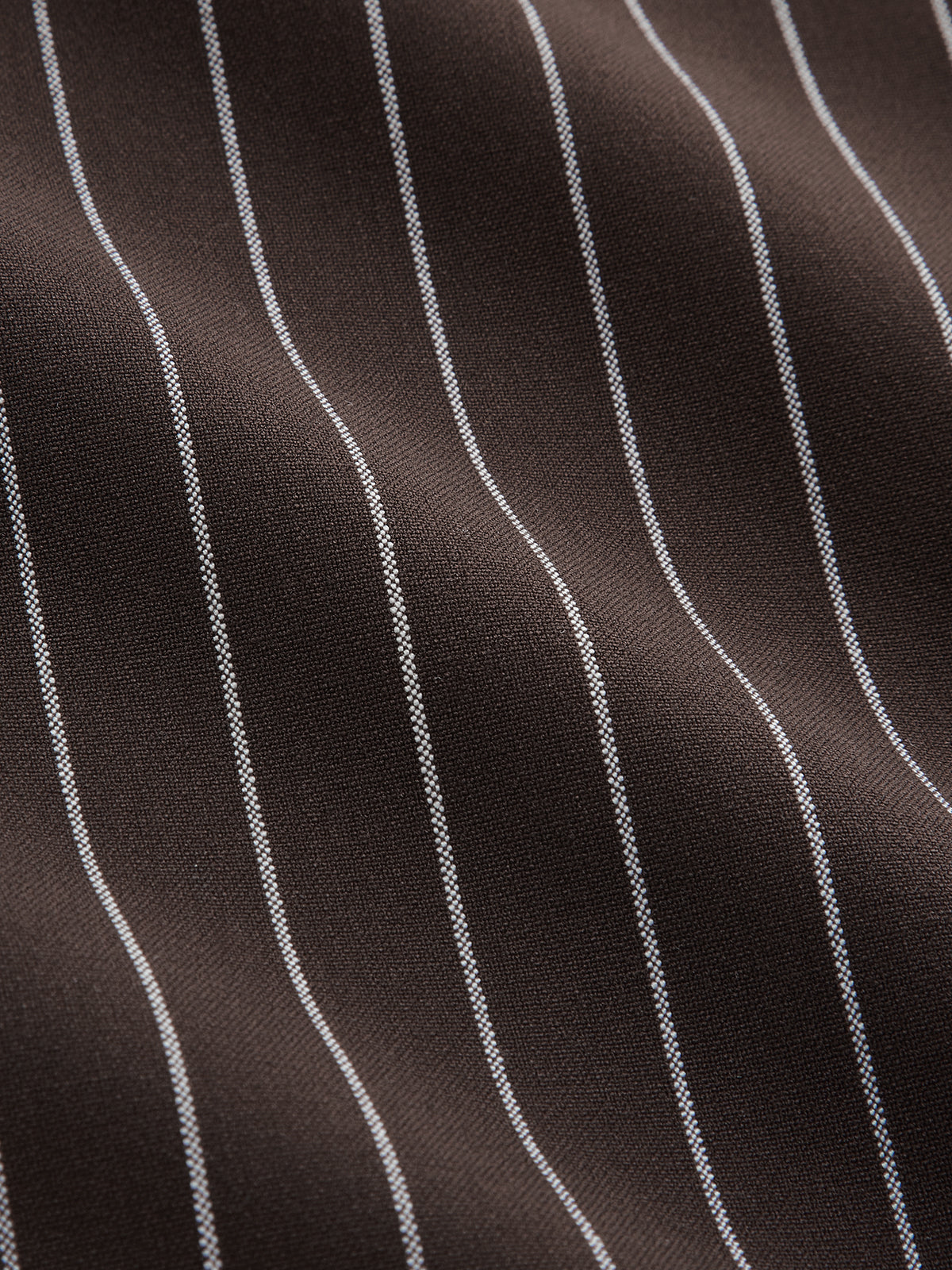 Contrast Collar Pinstripe Loose Shirt