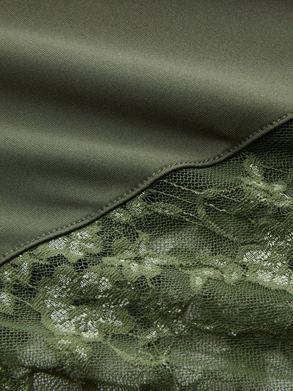 Lace Panel Cap Sleeve Bodysuit