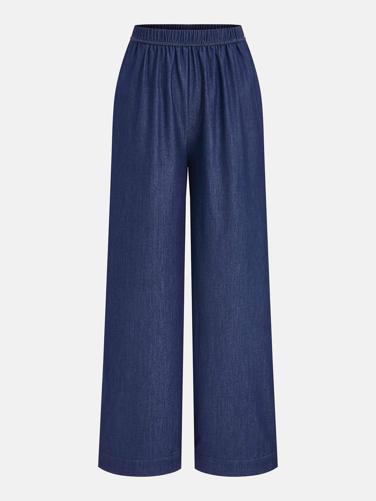 Faux Denim Tie-Waist Vest & Pants Set