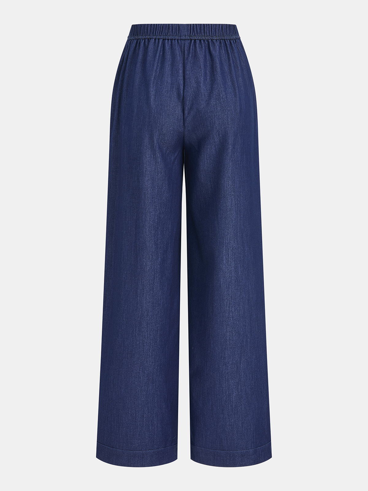 Faux Denim Tie-Waist Vest & Pants Set