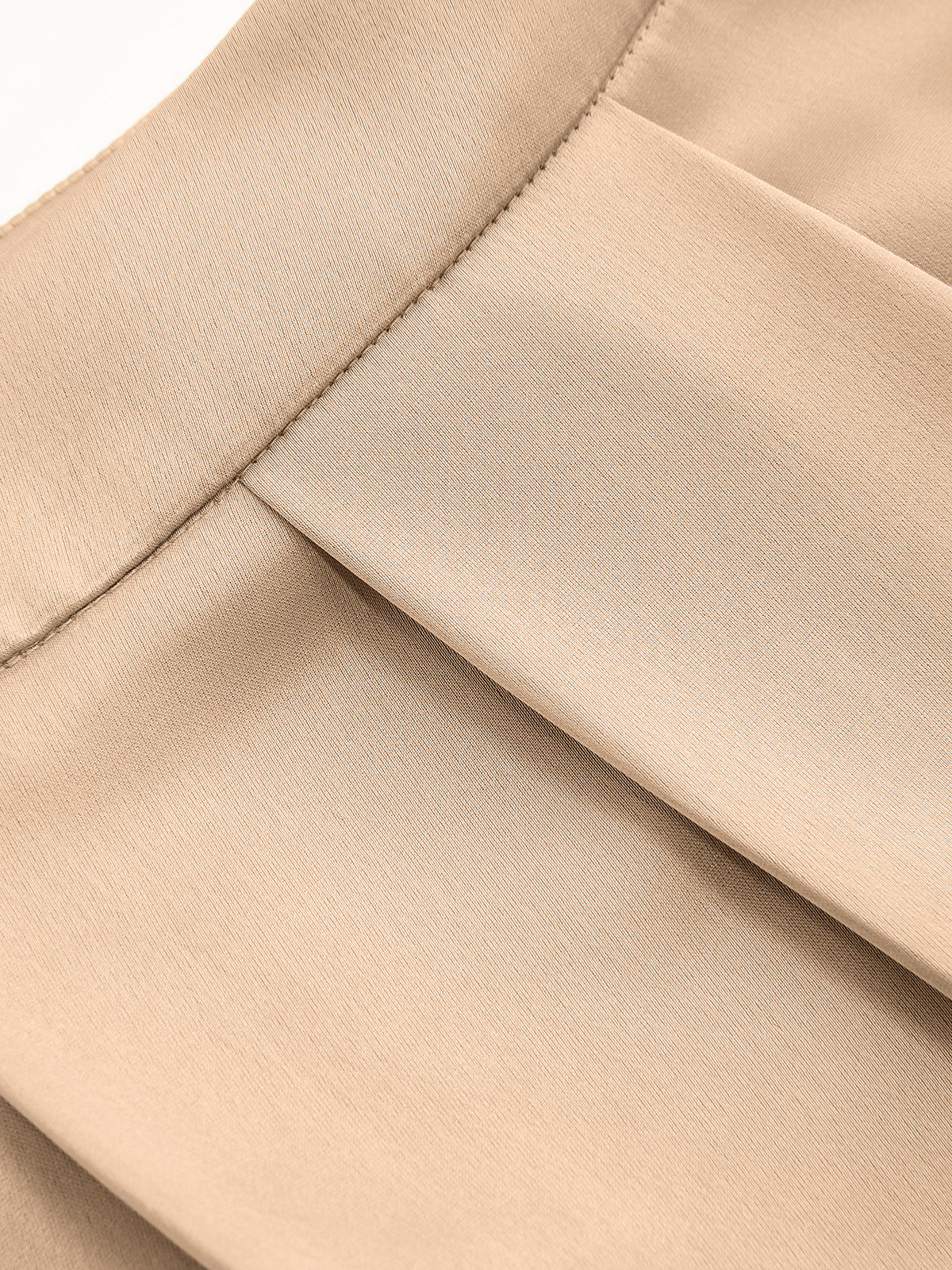 Mid-Waist Satin Pleated Balloon Pants