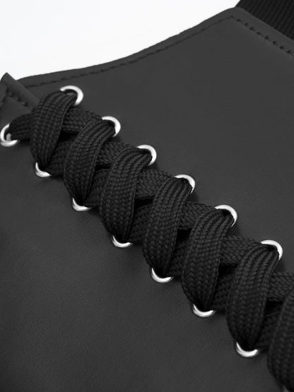 Lace-Up Faux Leather Corset Belt
