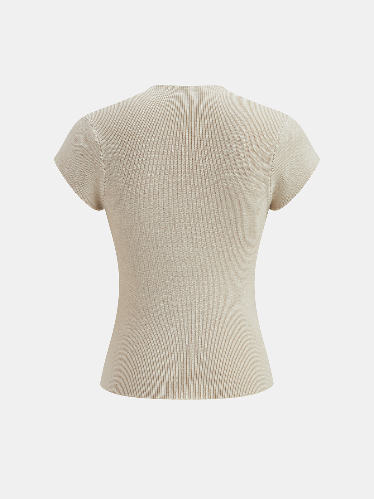 Button Front Short Sleeve Knit Cardigan