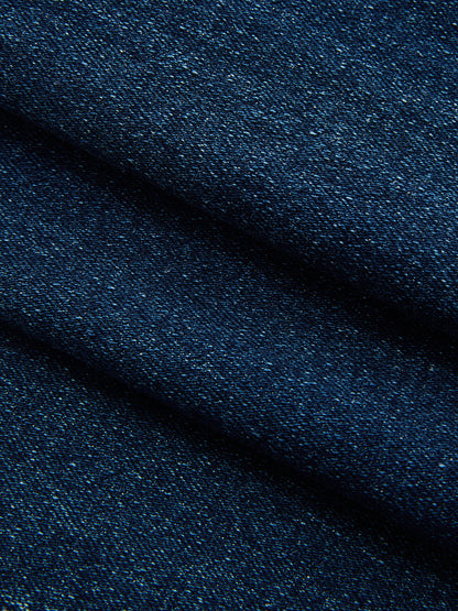 Mid-Waist Straight-Leg Denim Pants