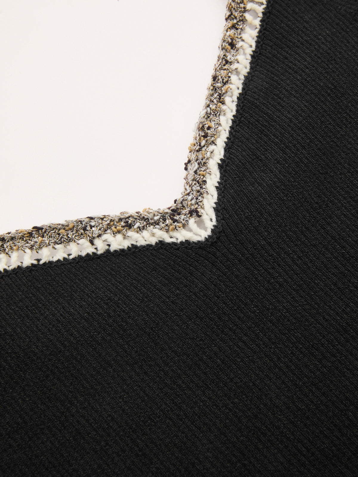 Contrast Trim Ribbed Knit Tank Top