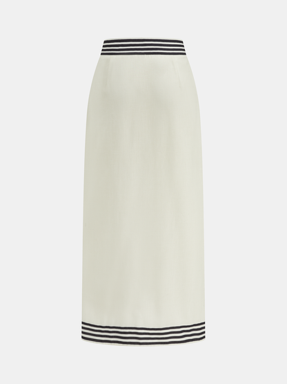 Striped Strappy Top & Midi Skirt Set