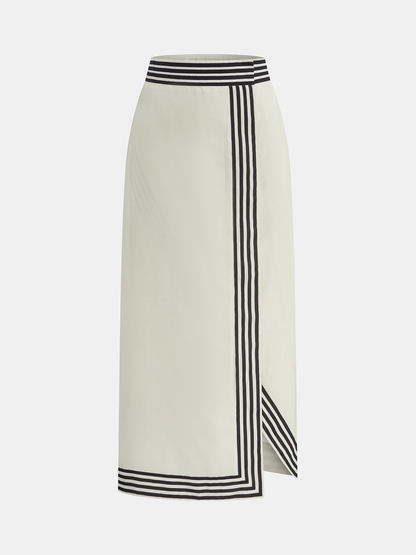 Striped Strappy Top & Midi Skirt Set