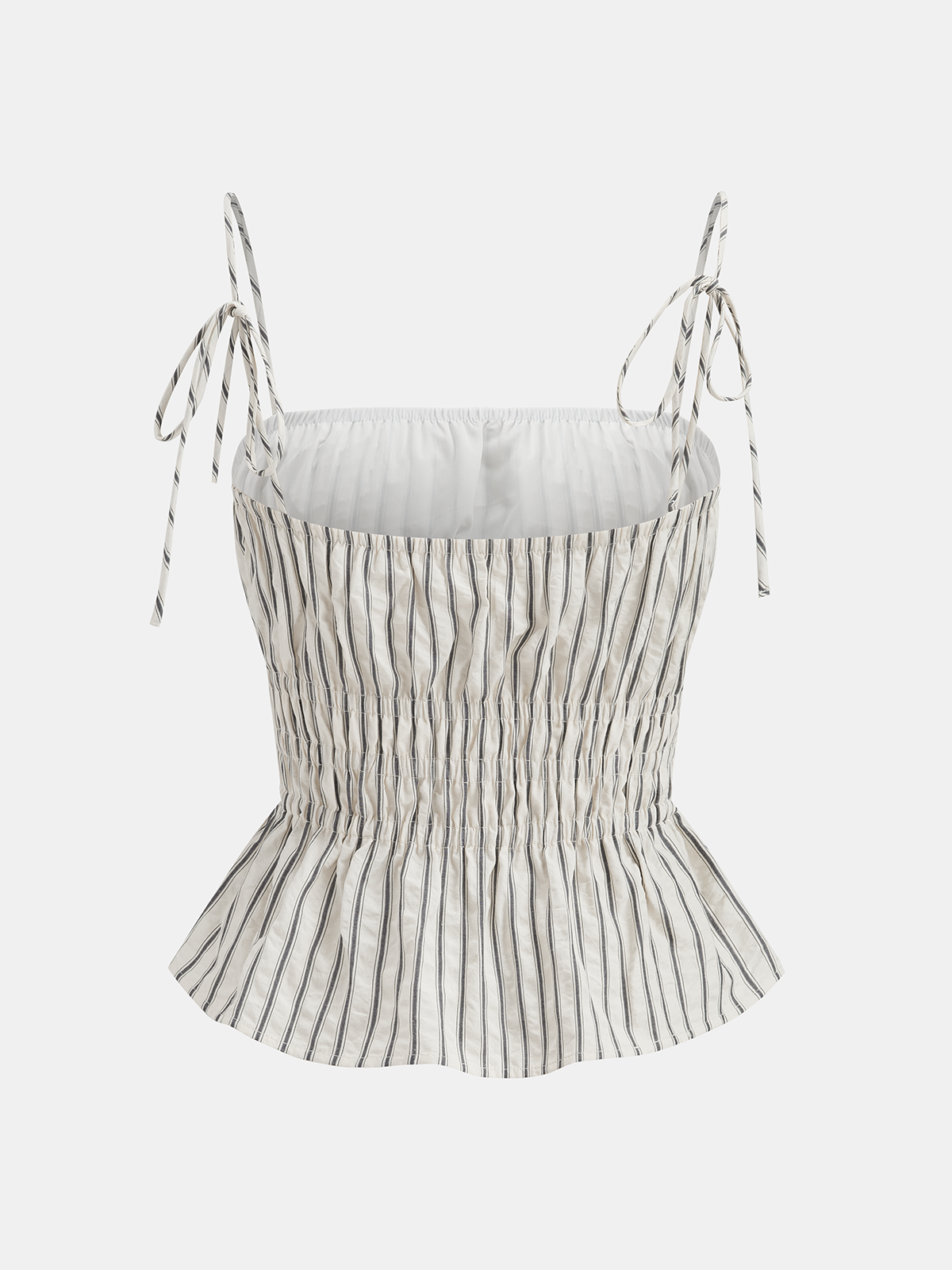 Striped Peplum Cami Top & Maxi Skirt Set