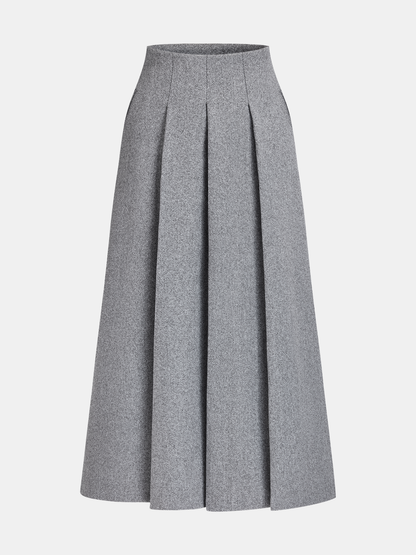 Tweed Blazer & Pleated Skirt Set