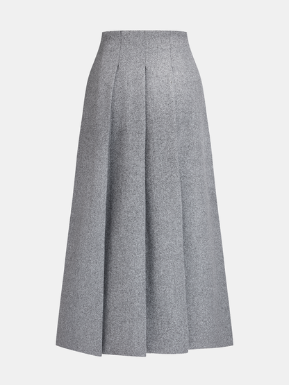 Tweed Blazer & Pleated Skirt Set