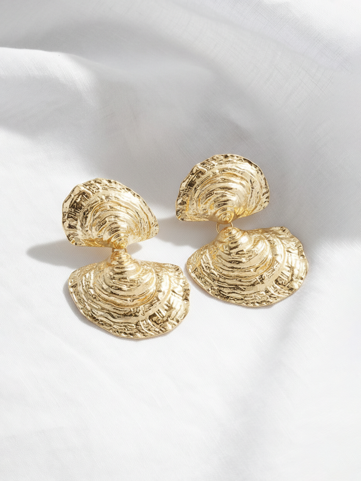 Oyster Shell Drop Earrings