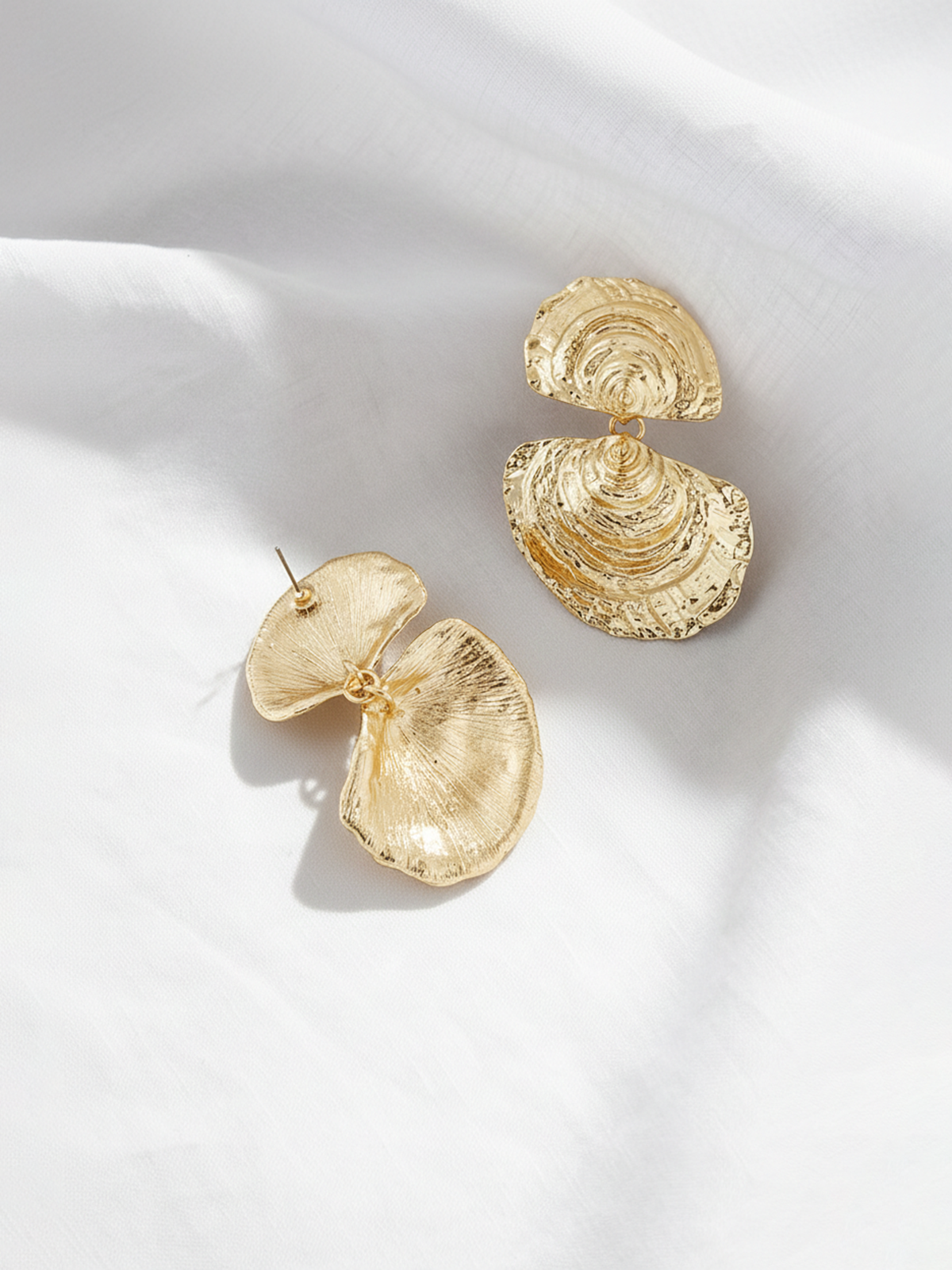 Oyster Shell Drop Earrings