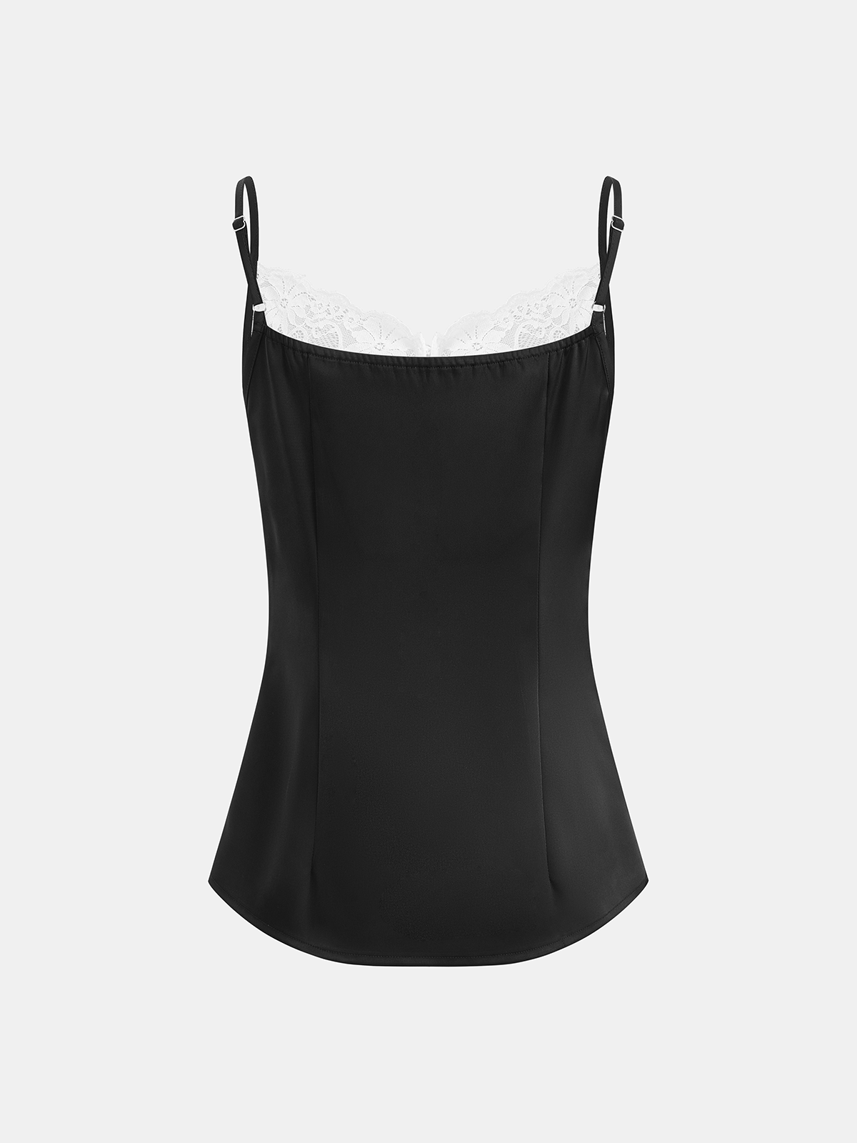Lace Trim Satin Cami Top