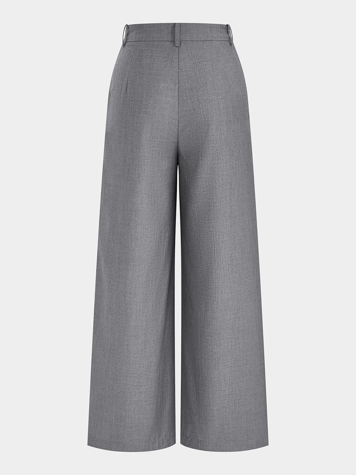 Wrap Front Mid-Waist Wide Leg Pants