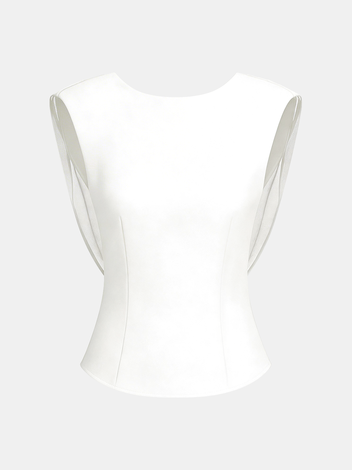Draped Cowl-Back Sleeveless Top