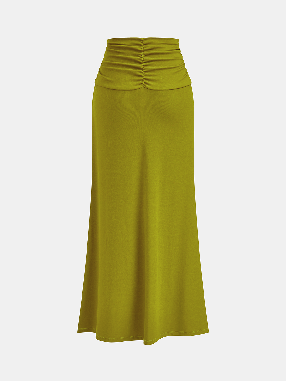 Draped Crop Top & Ruched Maxi Skirt Set