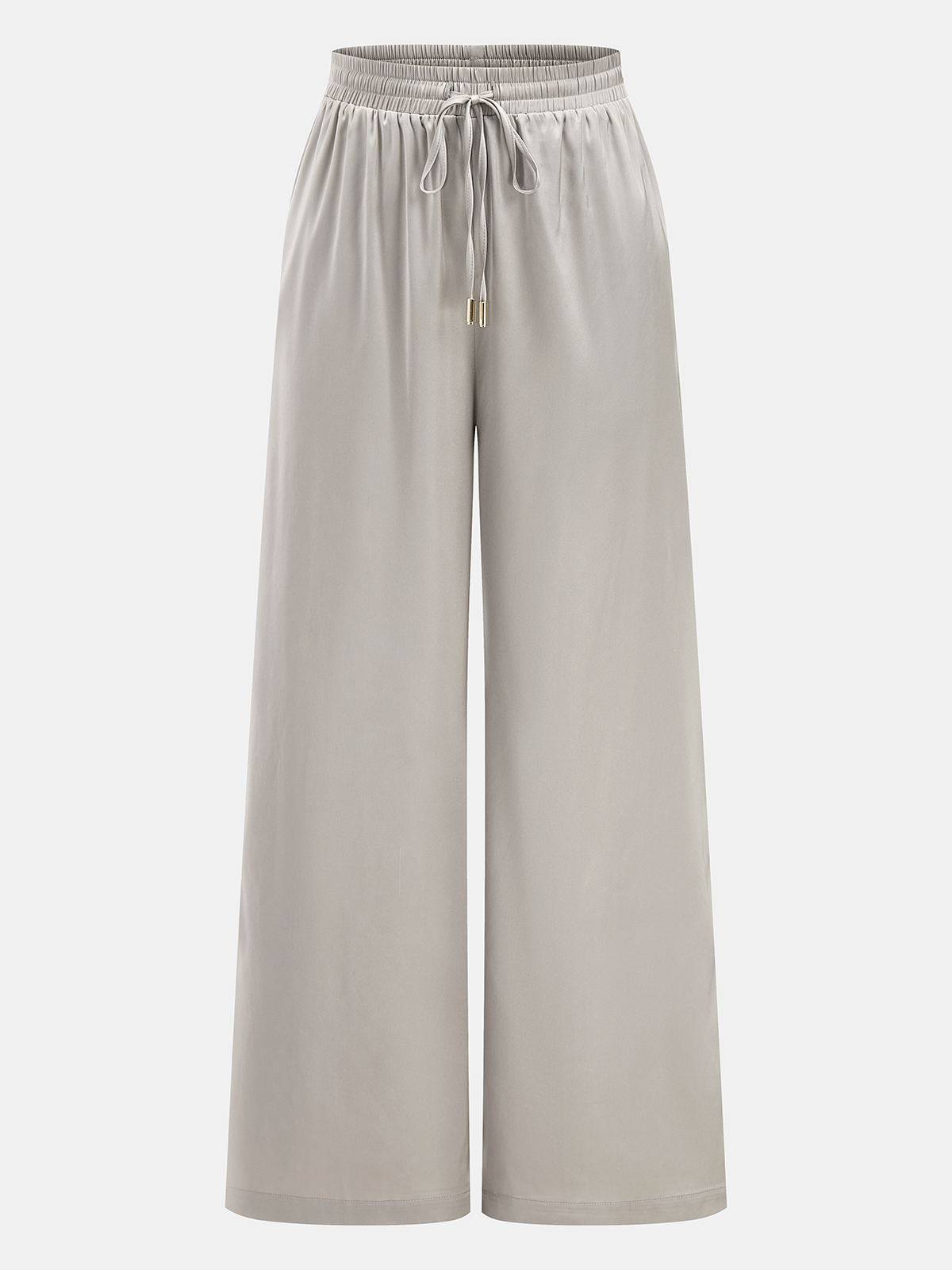 Satin One-Shoulder Top & Drawstring Pants Set