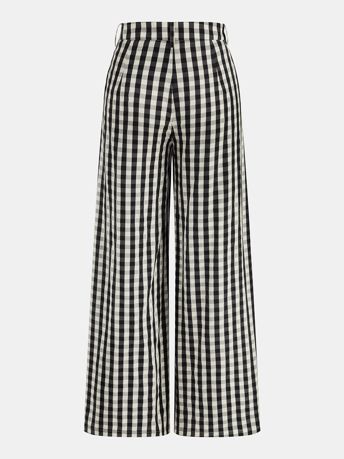Gingham Halter Tie-Waist Top & Pants Set