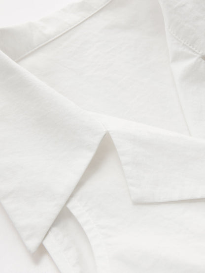 Collared Sleeveless Knotted Cropped Blouse
